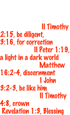 Why should I study Bible Prophecy? How can I use it in my daily life? 
It is profitable.  II Timothy 2:15, be diligent, 3:16, for correctionIt is proven.  II Peter 1:19, a light in a dark worldIt is practical.  Matthew 16:2-4, discernmentIt is purifying.  I John 3:2-3, be like himIt is promised.  II Timothy 4:8, crown  Revelation 1:3, Blessing